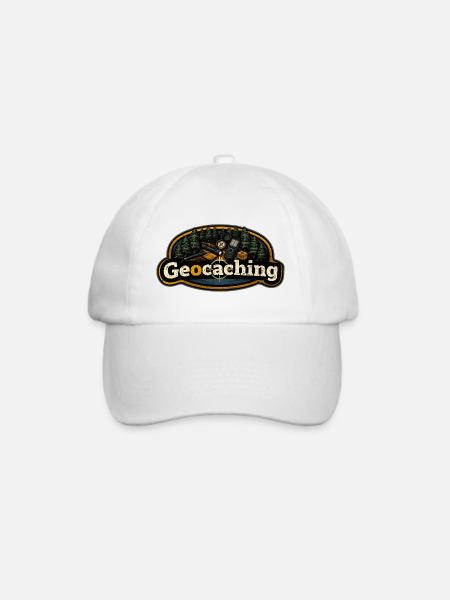 Geocaching Outdoor - Baseballkappe - Weiß/Weiß