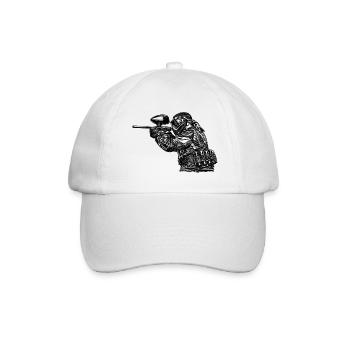 Taktischer Paintball Sniper Design - Baseballkappe - Weiß/Weiß - Vorne