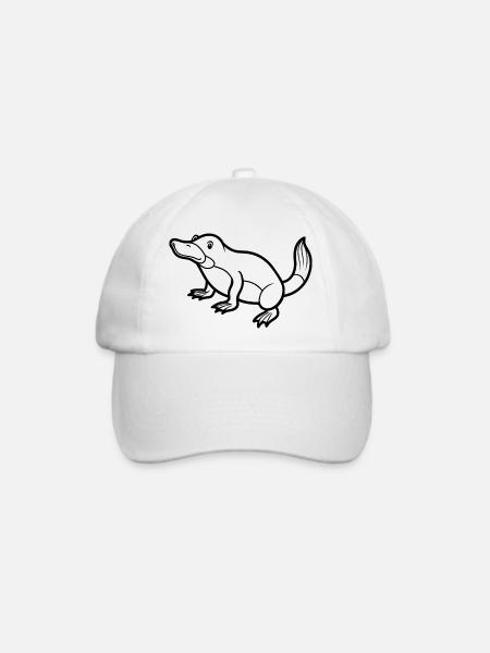 Schnabeltier - Baseballkappe - Weiß/Weiß