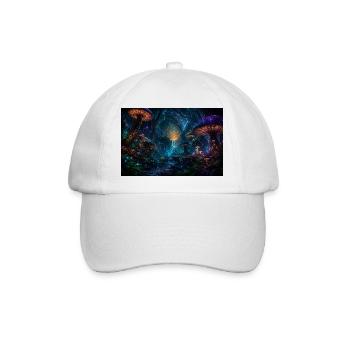  CYMATRIX TECHNOLOGIES Neonpilzwald der Luminen - Baseballkappe - Weiß/Weiß - Vorne