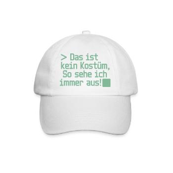 Karneval Das Ist Kein Kostüm Fasching Halloween - Baseballkappe - Weiß/Weiß - Vorne