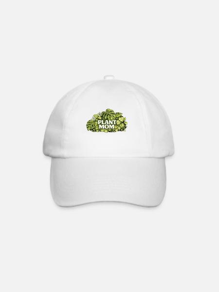 Pflanzenmama Grünblatt Logo - Baseballkappe - Weiß/Weiß