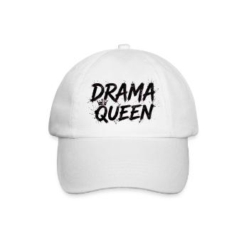 Drama Queen mit Krone  - Baseballkappe - Weiß/Weiß - Vorne