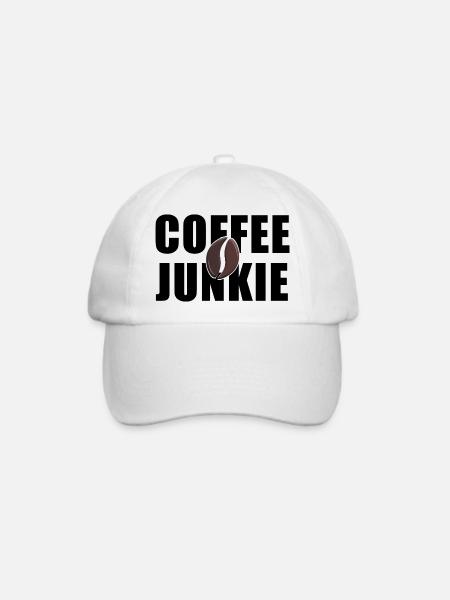 Coffee Junkie: Koffein-Liebe - Baseballkappe - Weiß/Weiß