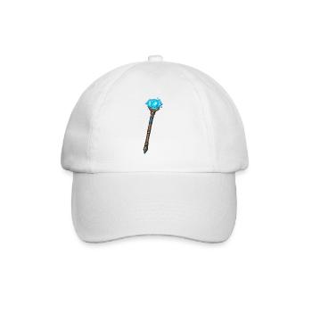 Magischer Kristallstab Blau - Baseballkappe - Weiß/Weiß - Vorne