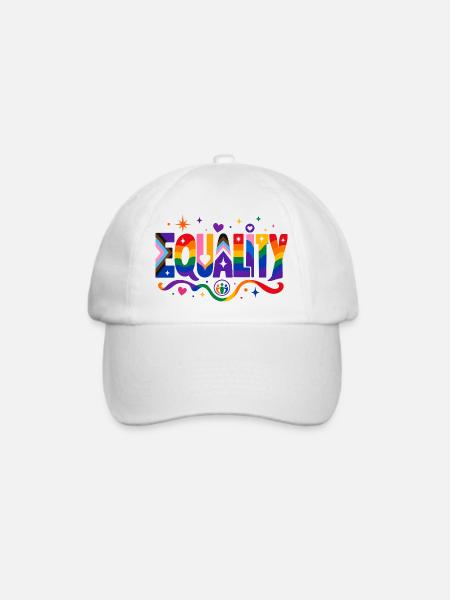 Equality Statement für Pride Fans CSD Outfit - Baseballkappe - Weiß/Weiß