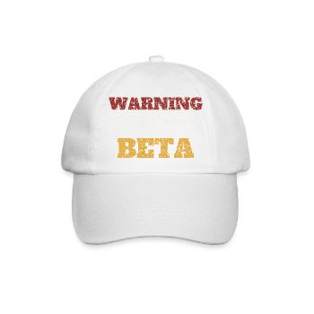 Warning Talks About Beta - Baseballkappe - Weiß/Weiß - Vorne