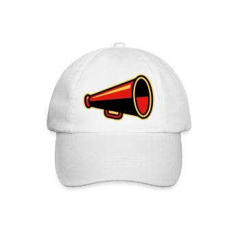 Rotes Megafon Ultras Icon - Baseballkappe - Weiß/Weiß - Vorne