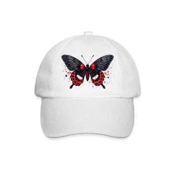 Gewöhnlicher Rosenschmetterling Pachliopta aristolochiae - Baseballkappe - Weiß/Weiß - Vorne