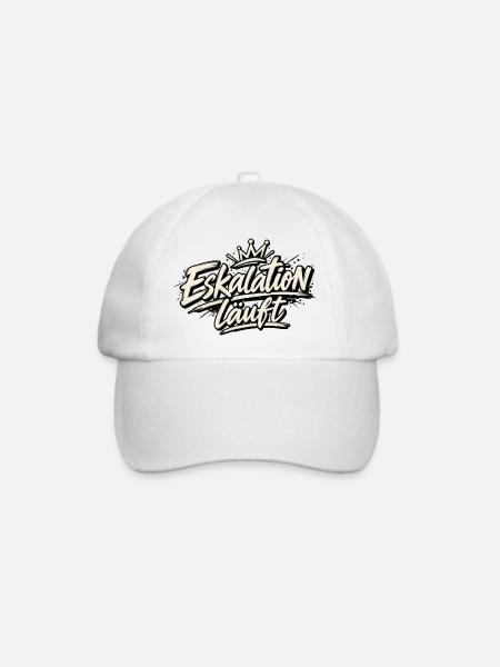 Eskalation läuft – Lustiger Sarkasmus Spruch - Baseballkappe - Weiß/Weiß