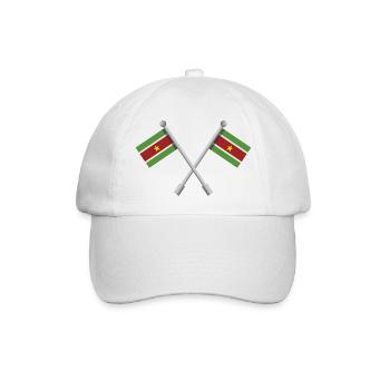 Surinam-Flagge - Baseballkappe - Weiß/Weiß - Vorne