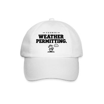 Landwirt – Wetterabhängig. - Baseballkappe - Weiß/Weiß - Vorne