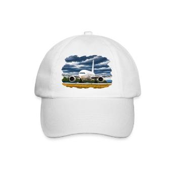 Flugzeug-, Luftfahrtkunst - Baseballkappe - Weiß/Weiß - Vorne