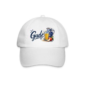 Gude – Hessenliebe mit Bembel & Geripptem - Baseballkappe - Weiß/Weiß - Vorne