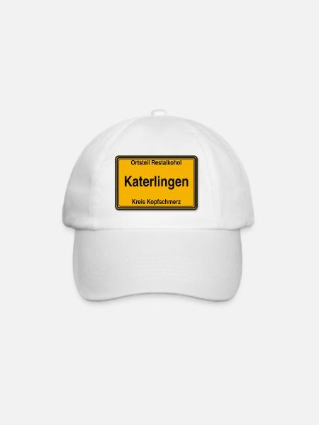 Katerlingen Ortsschild - Baseballkappe - Weiß/Weiß