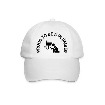 Proud To Be A Plumber (black) - Baseballkappe - Weiß/Weiß - Vorne