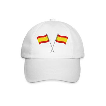 Spanische Flagge - Baseballkappe - Weiß/Weiß - Vorne
