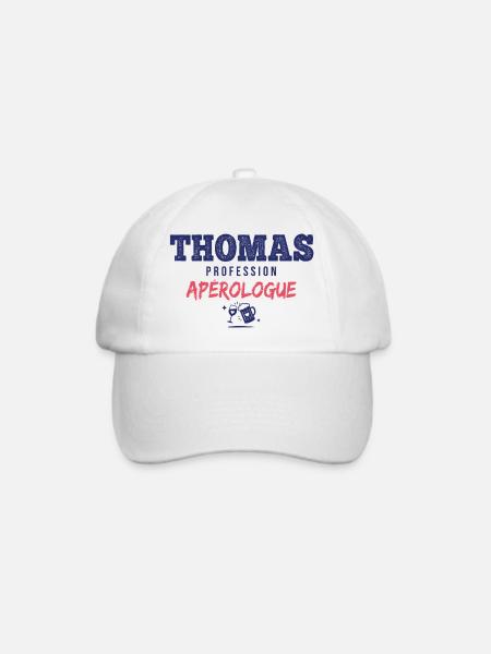 Thomas Aperologue – Humor Apéro - Baseballkappe - Weiß/Weiß