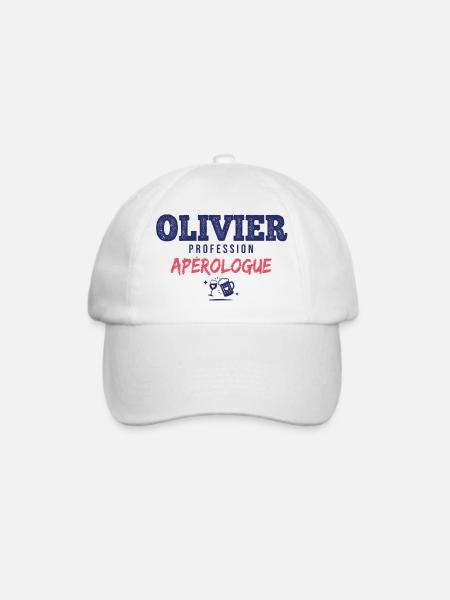 Olivier Aperologue – Humor Apéro - Baseballkappe - Weiß/Weiß