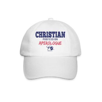 Christian Aperologue – Humor Apéro - Baseballkappe - Weiß/Weiß - Vorne