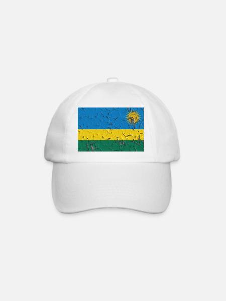 Ruanda als Flagge - Baseballkappe - Weiß/Weiß