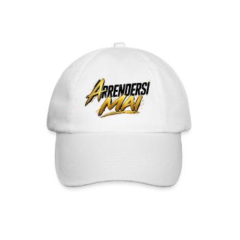 Niemals kapitulieren – Giò | Offizielles Design - Baseballkappe - Weiß/Weiß - Vorne