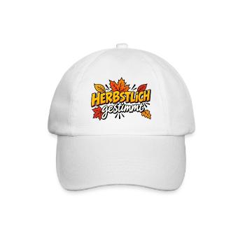 Herbstlich gestimmt - Baseballkappe - Weiß/Weiß - Vorne