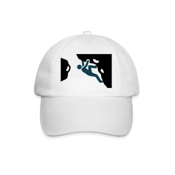 Boulderer Ueberhang Silhouette - Baseballkappe - Weiß/Weiß - Vorne