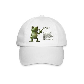 Frosch mit Wortwitz zur Gleichberechtigung - Baseballkappe - Weiß/Weiß - Vorne