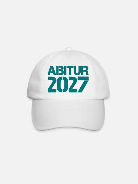 Abitur 2027 Jahrgangs-Design - Baseballkappe - Weiß/Weiß