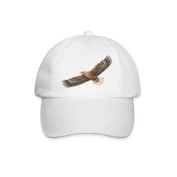 Weißwedeladler im majestätischen Flug - Baseballkappe - Weiß/Weiß - Vorne