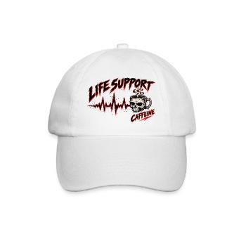 Life Support Skull Coffee Tee - Baseballkappe - Weiß/Weiß - Vorne