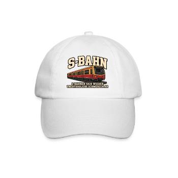 S-Bahn-Schmerzen - Baseballkappe - Weiß/Weiß - Vorne