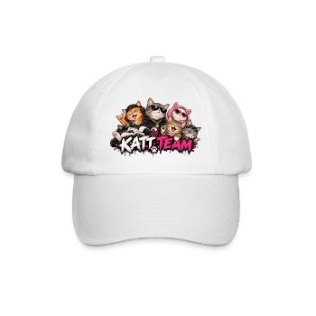 Katzenteam: Rock Cats - Baseballkappe - Weiß/Weiß - Vorne
