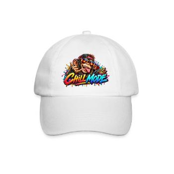 Chill Mode Dschungel Vibes - Baseballkappe - Weiß/Weiß - Vorne