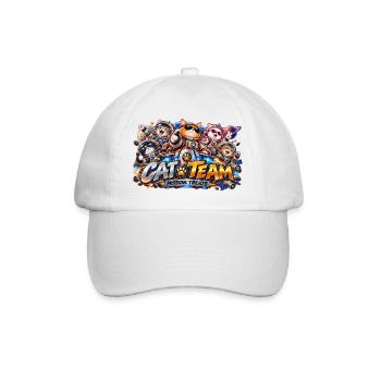 Katzenteam: Weltraummission Candy - Baseballkappe - Weiß/Weiß - Vorne