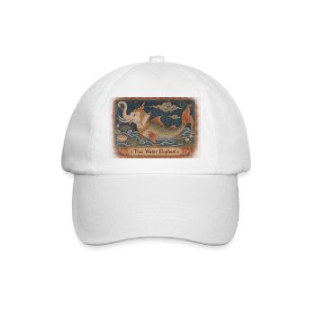 Thailändischer Wasserelefant (Chang Nam) - Baseballkappe - Weiß/Weiß - Vorne