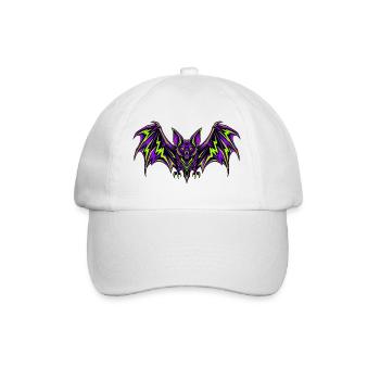 Neonfledermaus Zackenkraft - Baseballkappe - Weiß/Weiß - Vorne