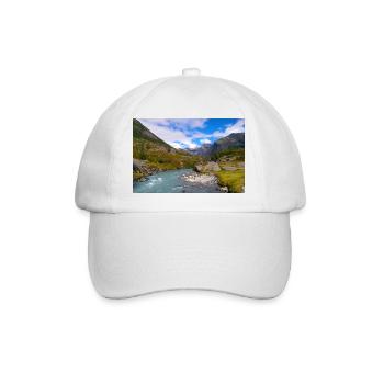Wilde Natur Norwegens - Baseballkappe - Weiß/Weiß - Vorne