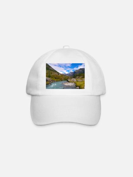 Wilde Natur Norwegens - Baseballkappe - Weiß/Weiß