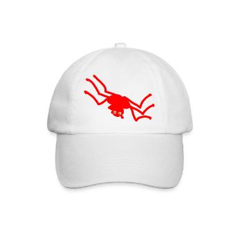 Spinne - Baseballkappe - Weiß/Weiß - Vorne