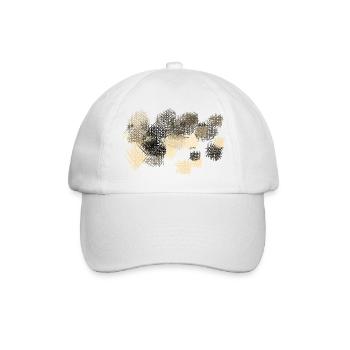 Abstraktes Muster / Vintage Gewebe Stil - Baseballkappe - Weiß/Weiß - Vorne