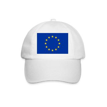 EU-Flagge - Baseballkappe - Weiß/Weiß - Vorne