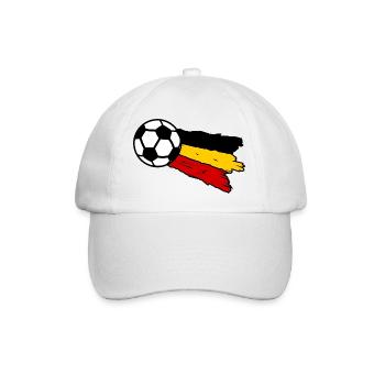 Fußballflagge Belgien - Baseballkappe - Weiß/Weiß - Vorne