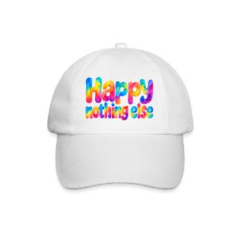 Happy Nothing Else – Einfach glücklich - Baseballkappe - Weiß/Weiß - Vorne