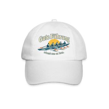 Gute Führung Teamgeschenk für Chefin oder Chef - Baseballkappe - Weiß/Weiß - Vorne