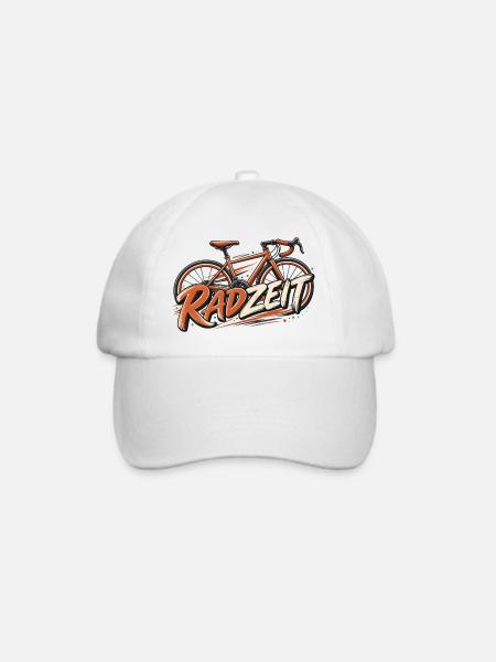 Radfahren Retro Fahrradmotiv Zeitlose Geschenkidee - Baseballkappe - Weiß/Weiß