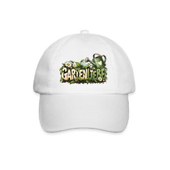 Gartenliebe mit Herz Liebevolle Geschenkidee  - Baseballkappe - Weiß/Weiß - Vorne