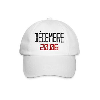Geburtstag Dezember 2006, Französisch - Baseballkappe - Weiß/Weiß - Vorne