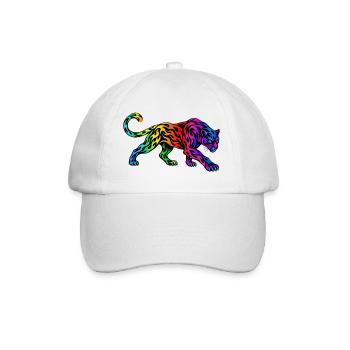 Stammes-Regenbogenpanther - Baseballkappe - Weiß/Weiß - Vorne